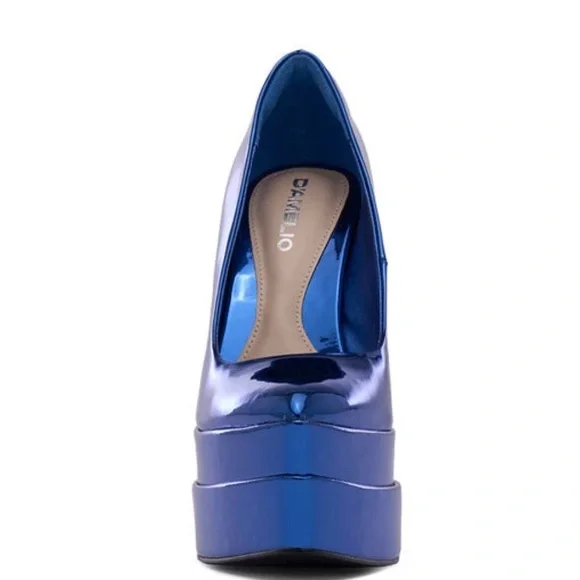 COPY - Marlania Platform Pump - Metallic Blue Speccio - Picture 5 of 6